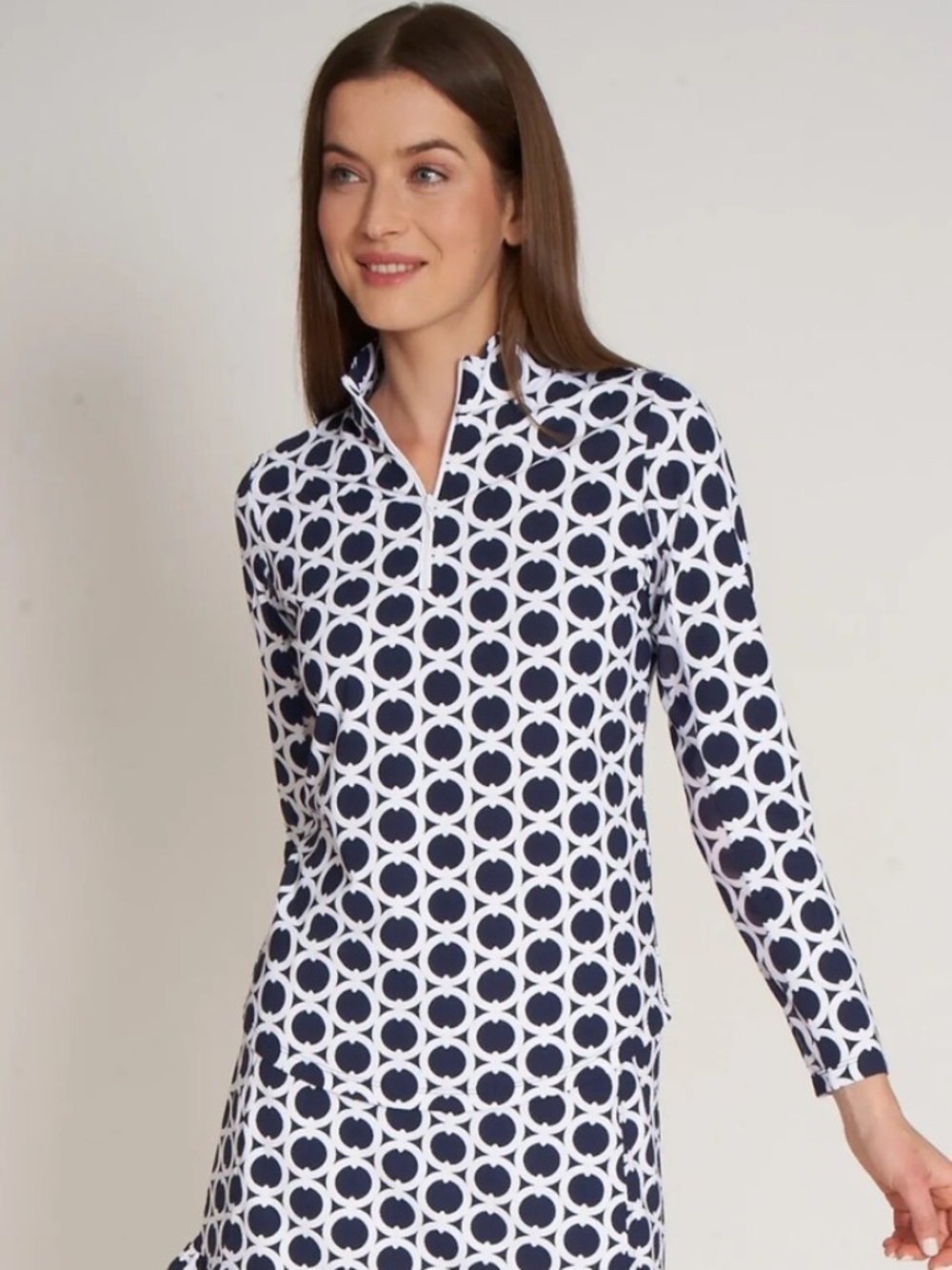 NWT Ladies G LIFESTYLE Long Sleeve Half Zip Performance Shirt